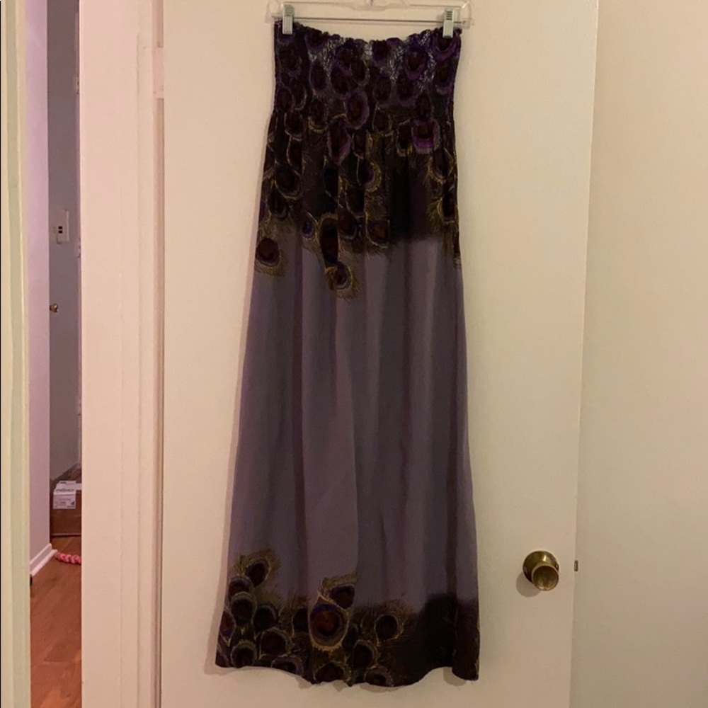 Lilac Strapless Maxi Dress